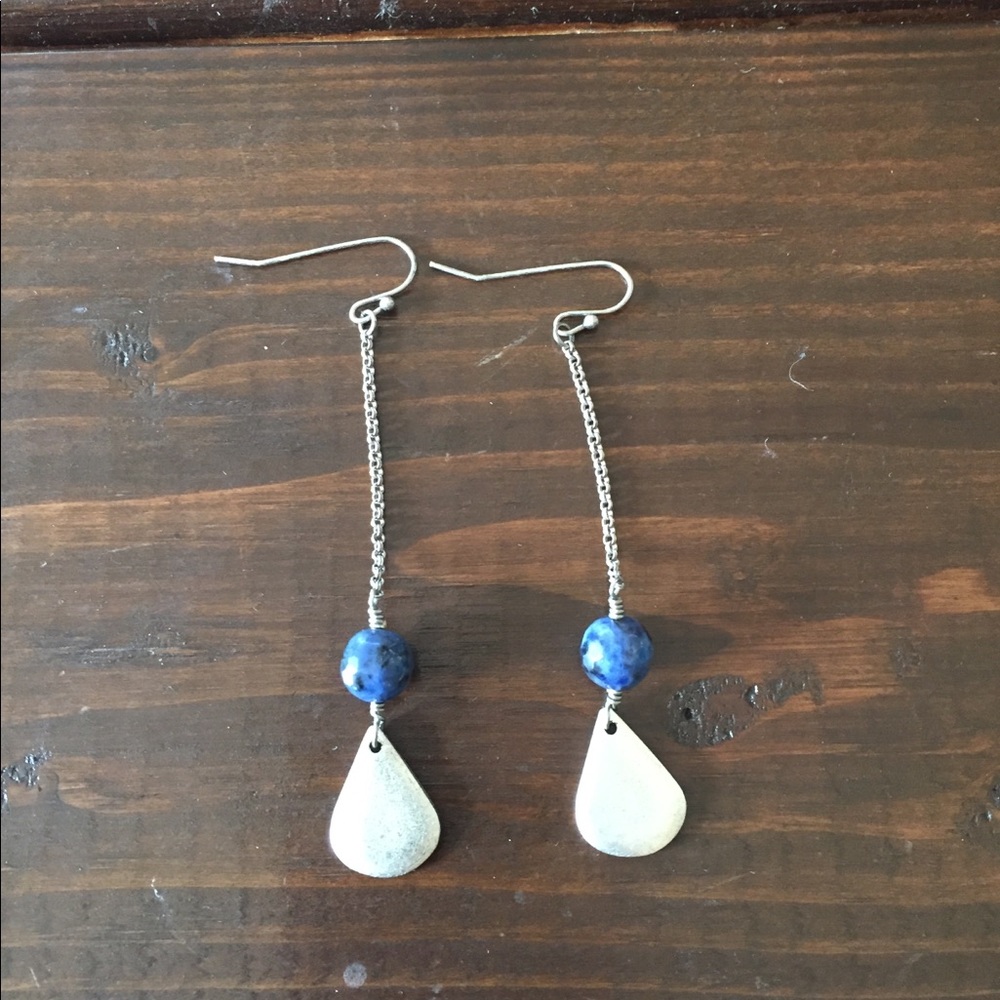 blue dangle earrings